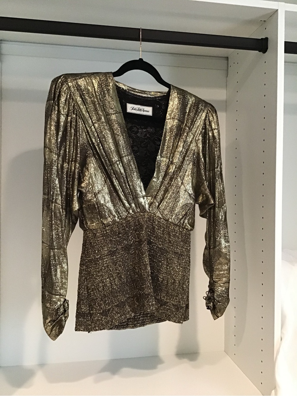 VINTAGE Saks fifth avenue gold blouse